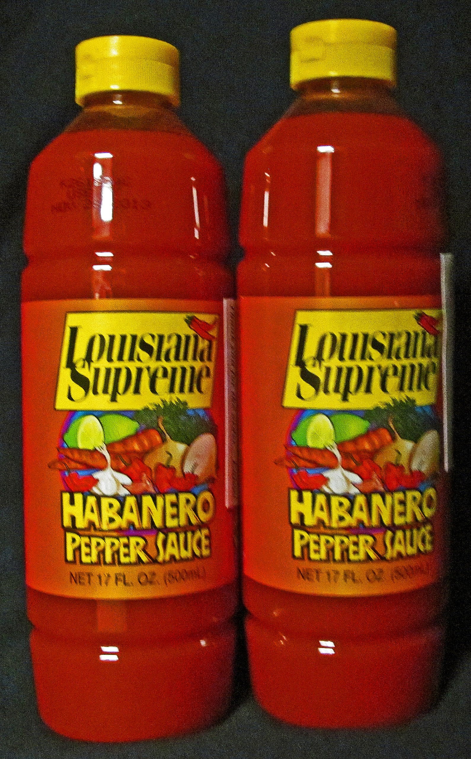 Louisiana Supreme Habanero Pepper Sauce 17oz (2 Pack)