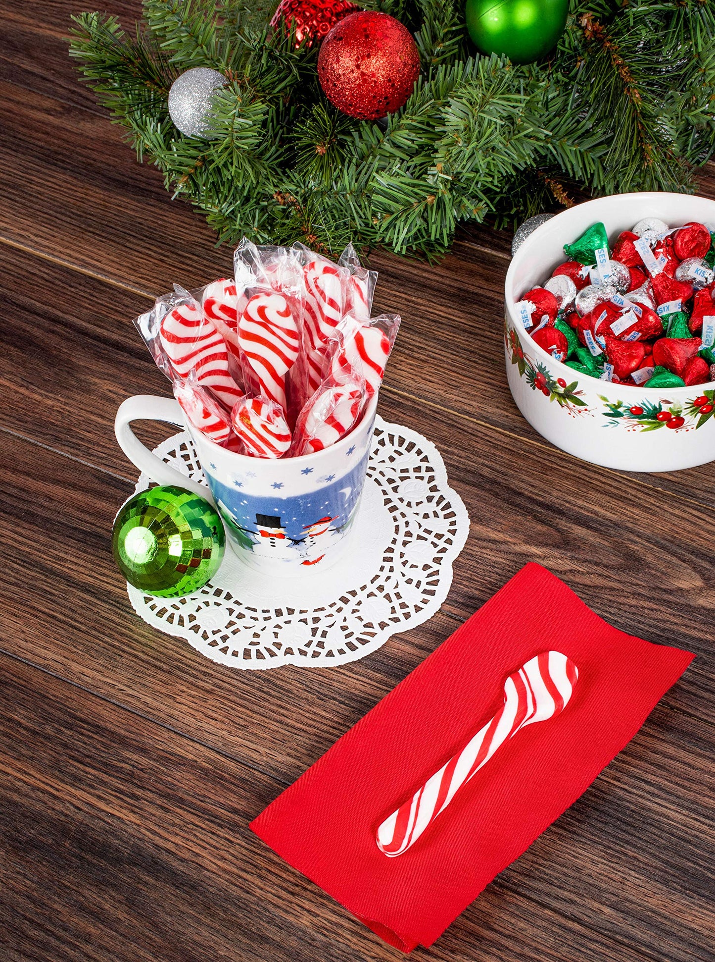 Candy Cane Spoons Peppermint Flavored - 12 Count