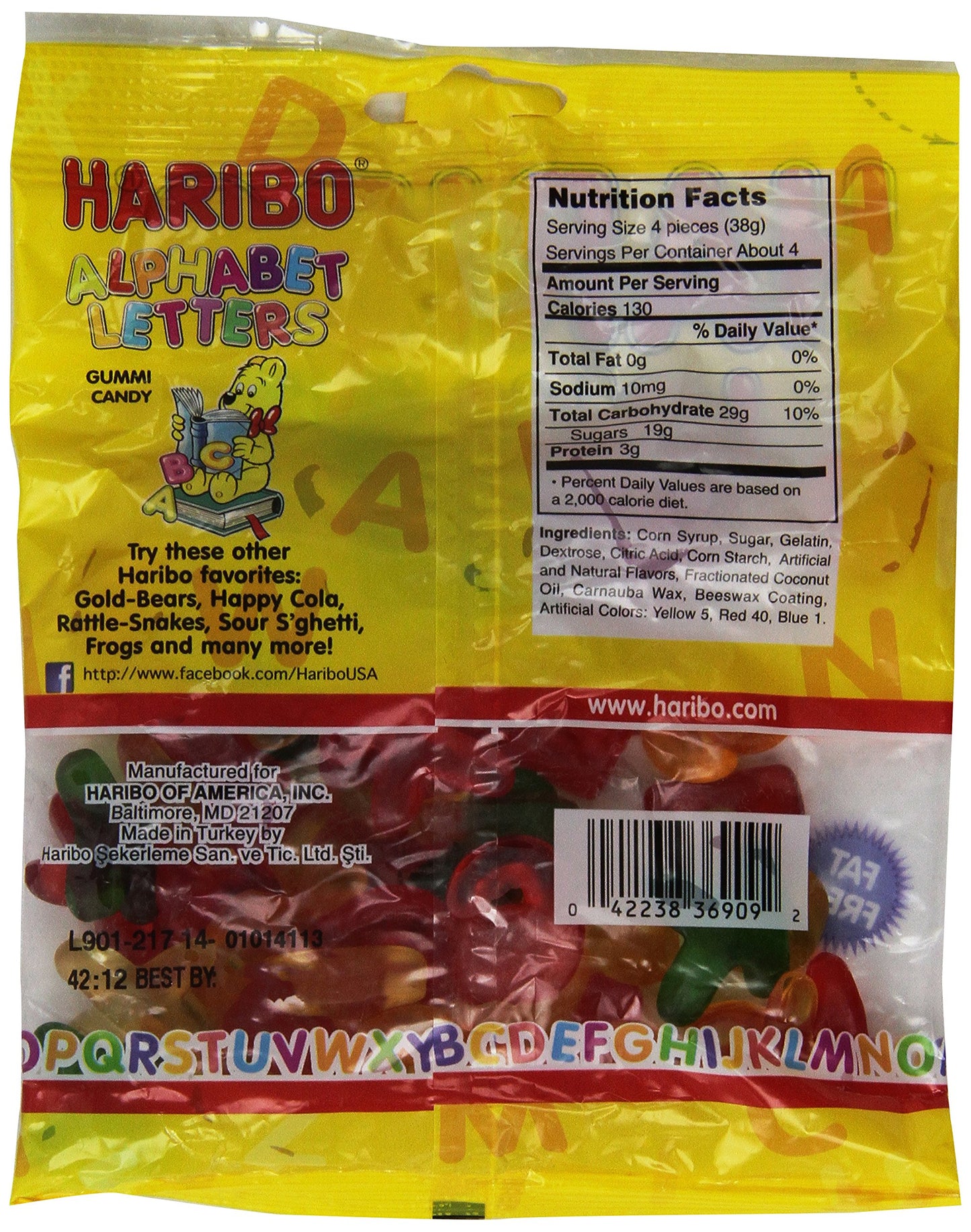Haribo Gummies - Alphabet Letters - 5 oz