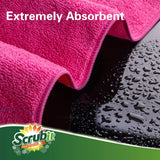 SCRUBIT 24 Pack Microfiber Cleaning Cloth Lint Free and Streak Free Towels for House, Cars, Kitchen and Screens - Super Absorbent and Soft Wash Cloths