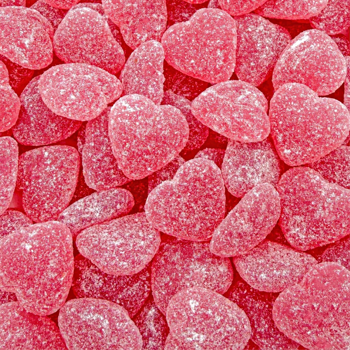 Cherry Jelly Hearts | 18 Ounce Jar | Dye Free Candy | Sour Candy Hearts for Dessert Topping, Gifting, and Holiday Buffets | Classic Soft Cherry