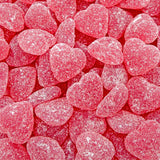 Cherry Jelly Hearts | 18 Ounce Jar | Dye Free Candy | Sour Candy Hearts for Dessert Topping, Gifting, and Holiday Buffets | Classic Soft Cherry