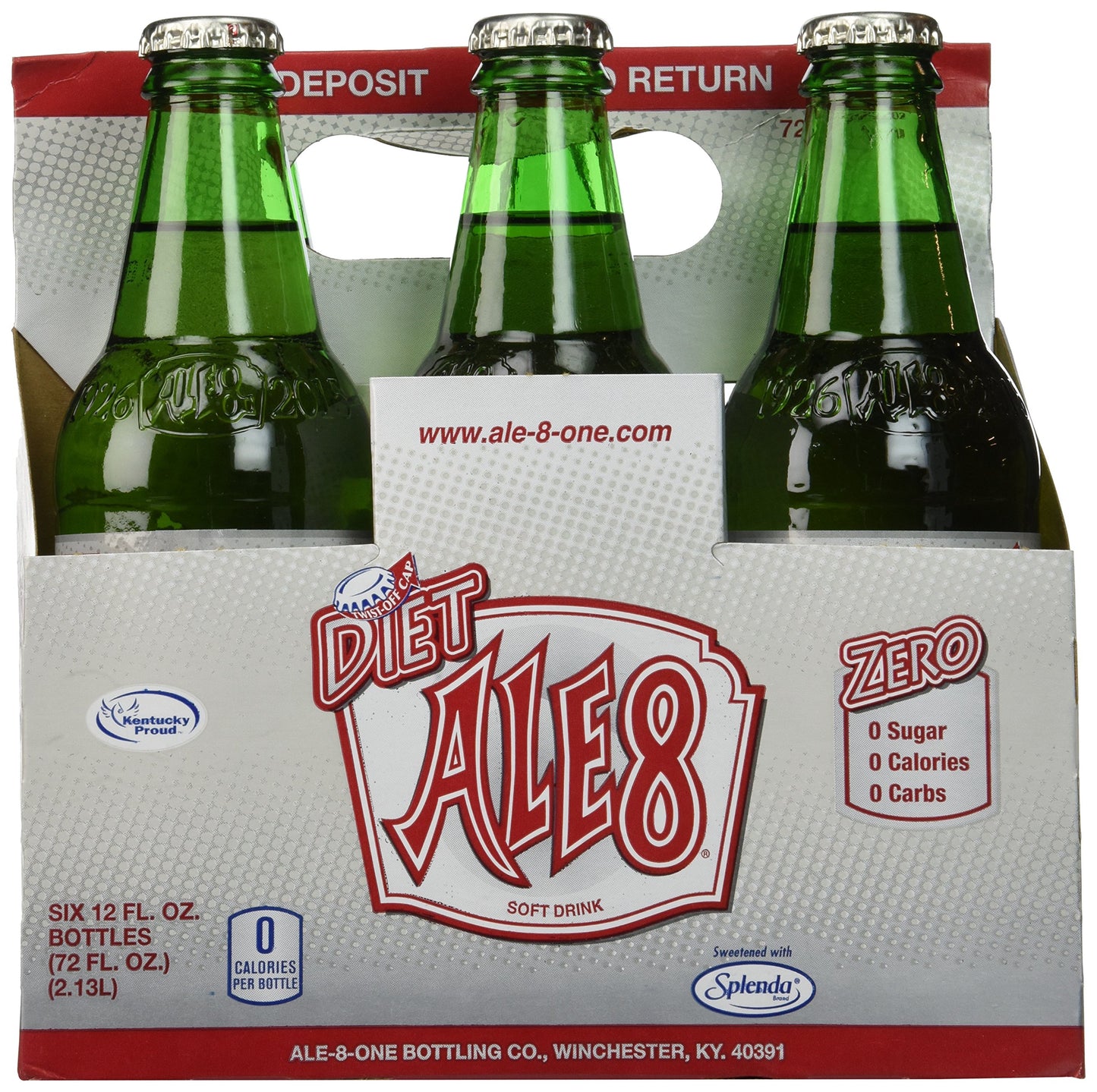 Ale 8 One Diet Soft Drink , 12 Ounce (6 Glass Bottles)