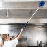 SPARTA Flo-Pac Round Duster Head With Soft Flagged Bristles, Cleaning Essentials for Commercial and Home Use, Blue