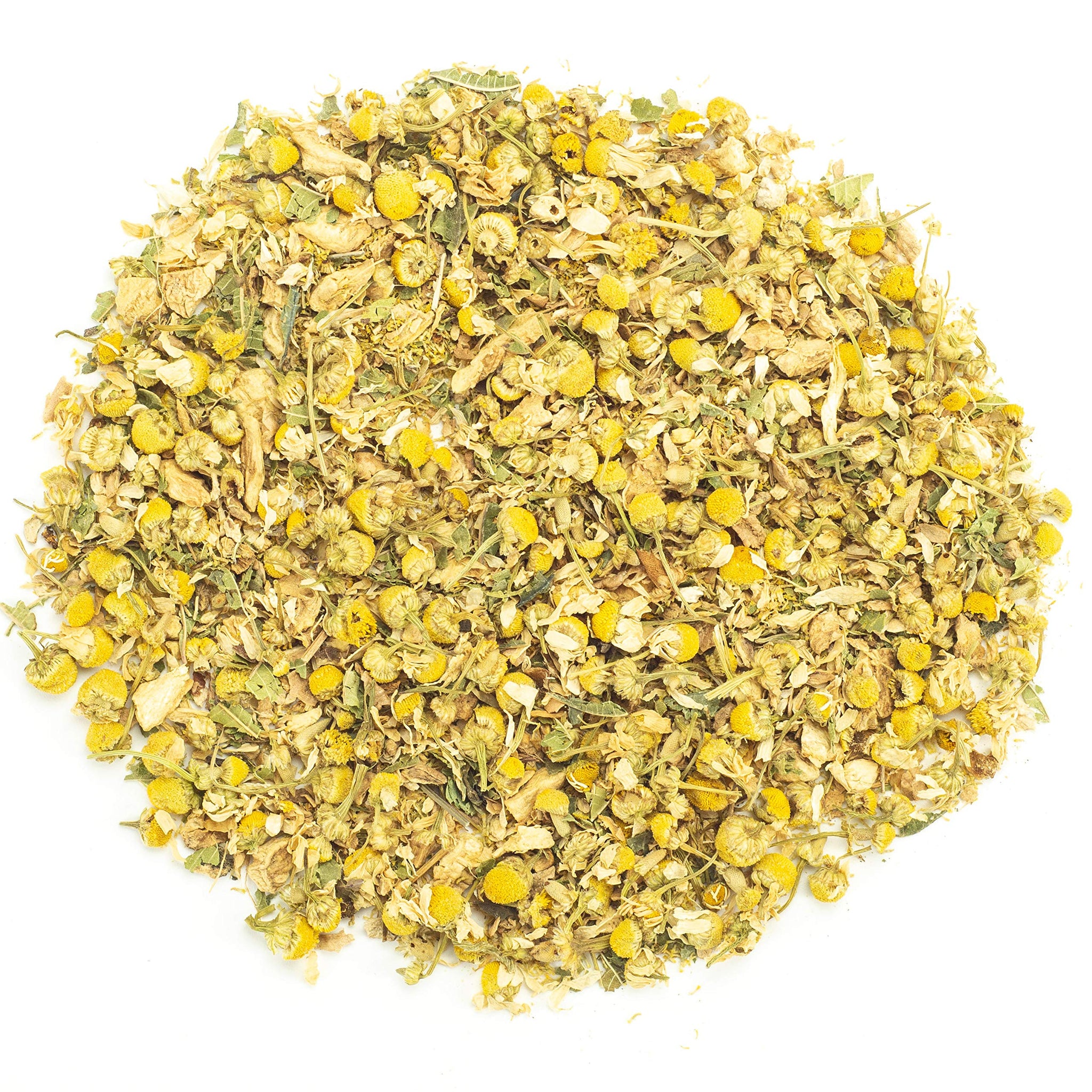 Organic German Chamomile & Ginger Herbal Tea | 20 Pyramid Bags | Calming and Digestive Caffeine Free Herbal Tea | By Pantenger