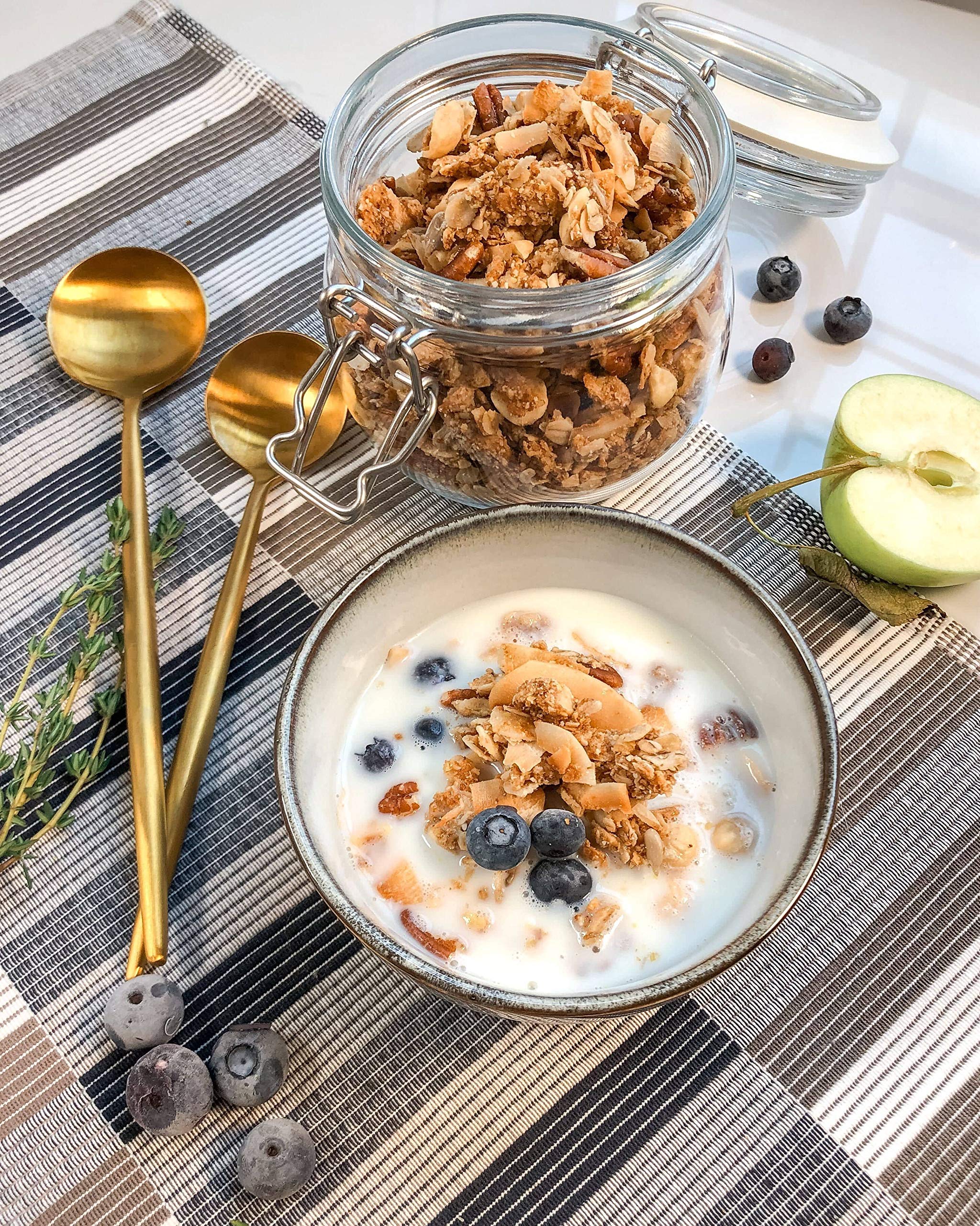 Food to Live Organic Golden Crunchy Granola, 12 Ounces - Small Batch, Handcrafted, Bulk, Great as Snack for Breakfast Cereals, Contains Hazelnuts