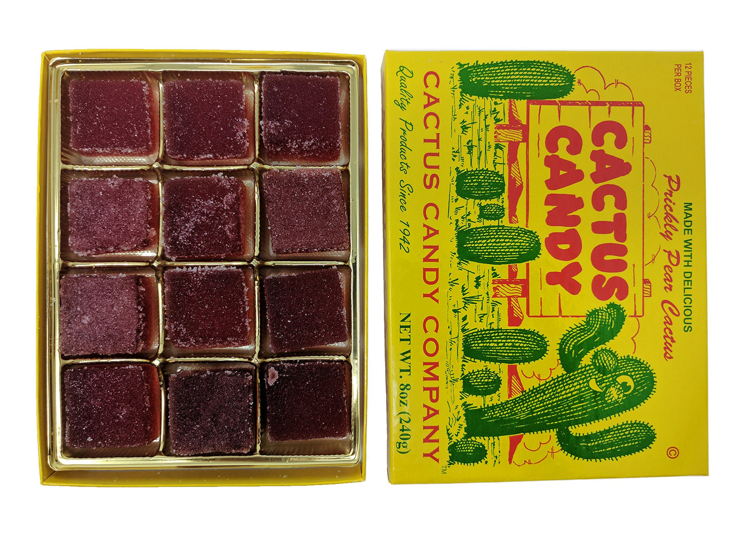 Cactus Candy Company 1/2 LB Box Arizona Prickly Pear Cactus Candy