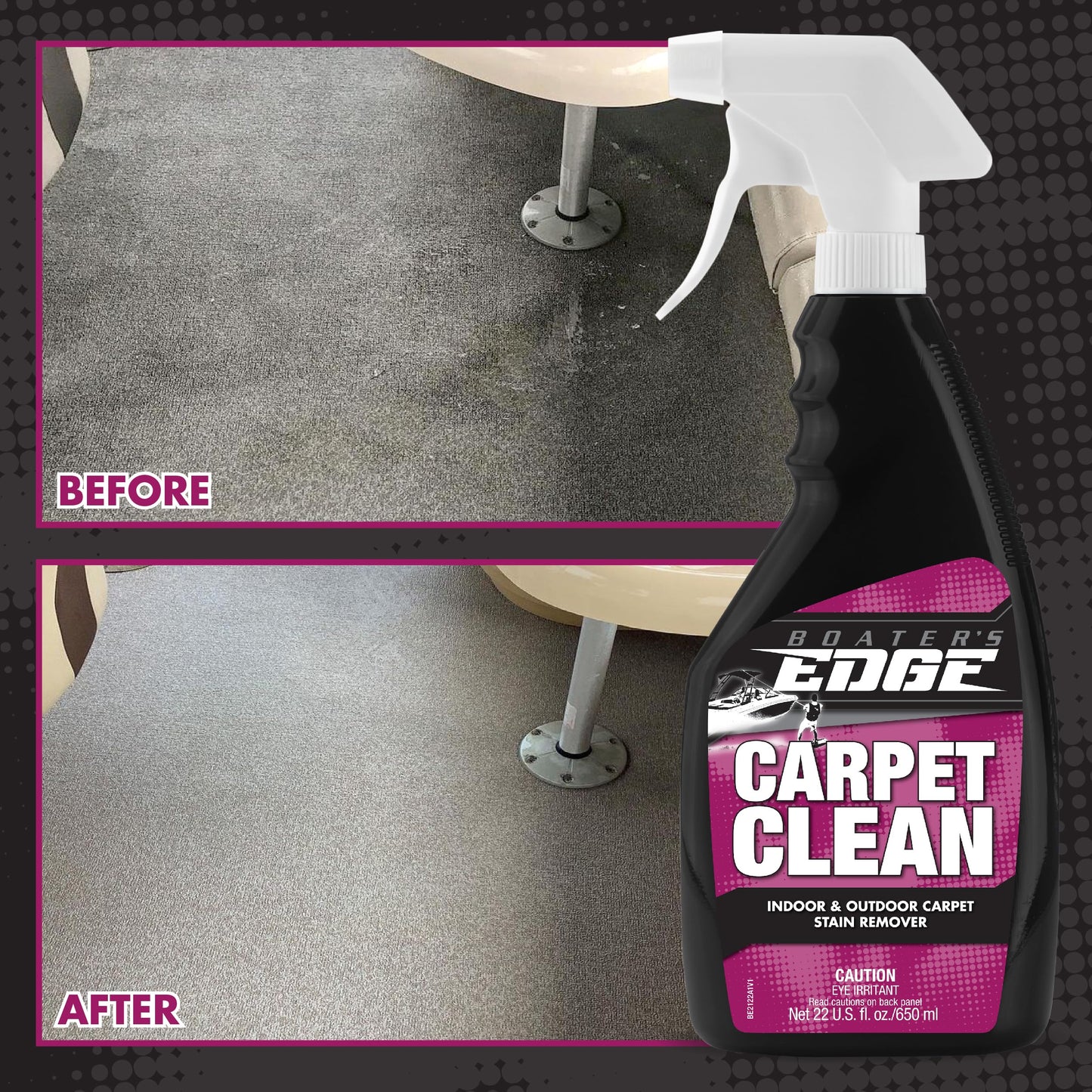 BOATER'S EDGE Carpet Clean - Marine Grade Spot & Area Rug Cleaner - 22 OZ (BE2122)