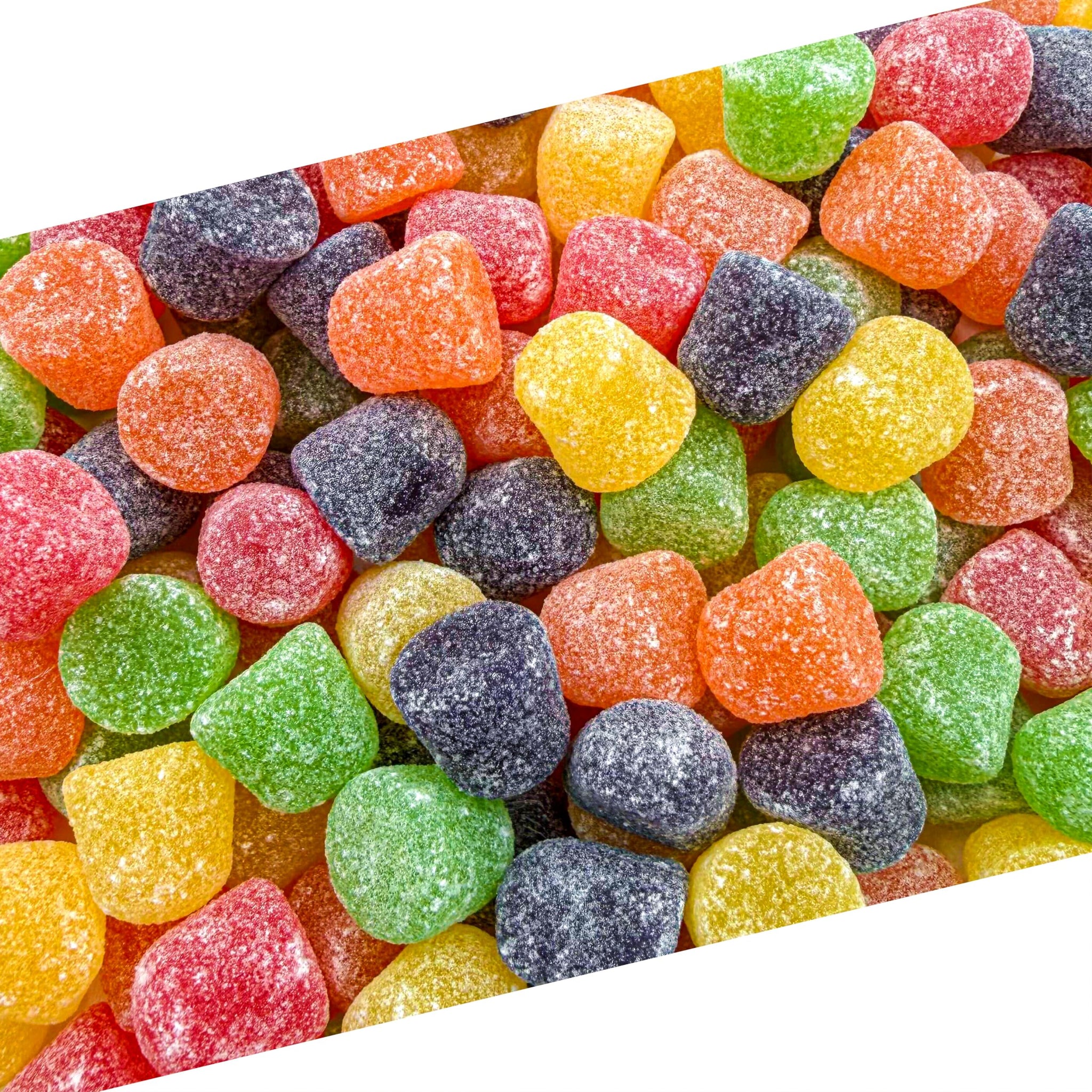 Gum Drops Jelly Candy | 1 Lb Bag | Assorted Fruit Flavors | Nostalgic Candy | Chewy Gumdrops in Strawberry, Orange, Grape, Lime & Pineapple | Old
