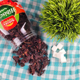 Baraka Hibiscus Tea Flower Leaves | Pure Loose Leaf Hibiscus Flower Petals in Jar | No Preservatives, No Additives, Natural Caffeine-Free Herbal Tea