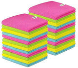 SCRUBIT 24 Pack Microfiber Cleaning Cloth Lint Free and Streak Free Towels for House, Cars, Kitchen and Screens - Super Absorbent and Soft Wash Cloths