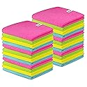 SCRUBIT 24 Pack Microfiber Cleaning Cloth Lint Free and Streak Free Towels for House, Cars, Kitchen and Screens - Super Absorbent and Soft Wash Cloths