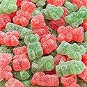 Red & Green Bears Sour Gummy Candy 1-Pound Bag | Strawberry & Apple Gummies | Vegan Candy for Holiday Buffets | Gelatin Free Jelly Bears
