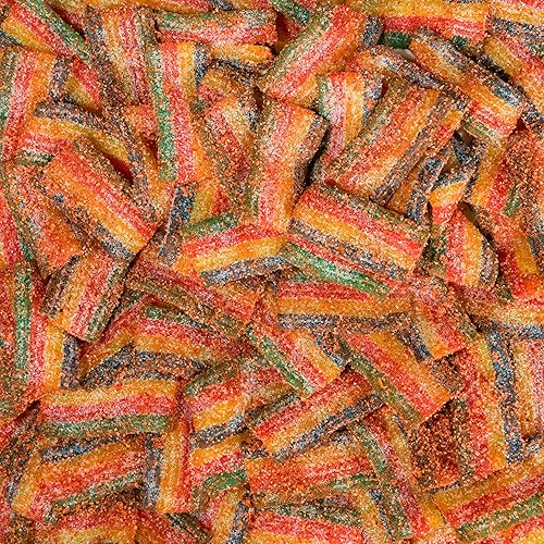 Chamoy Covered Sour Gummy Candy 2 Lb ~ Smarty Stop (Rainbow Belt Bites)