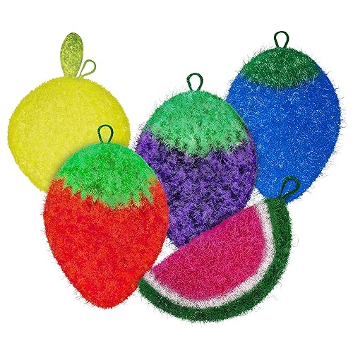 Dish Scrubbie Non-Scratch Dish Scrubber-Long Lasting & Odorless, Safe on Non-Stick, Cast Iron, Glass and Other Surfaces, Reusable Kitchen Sponge