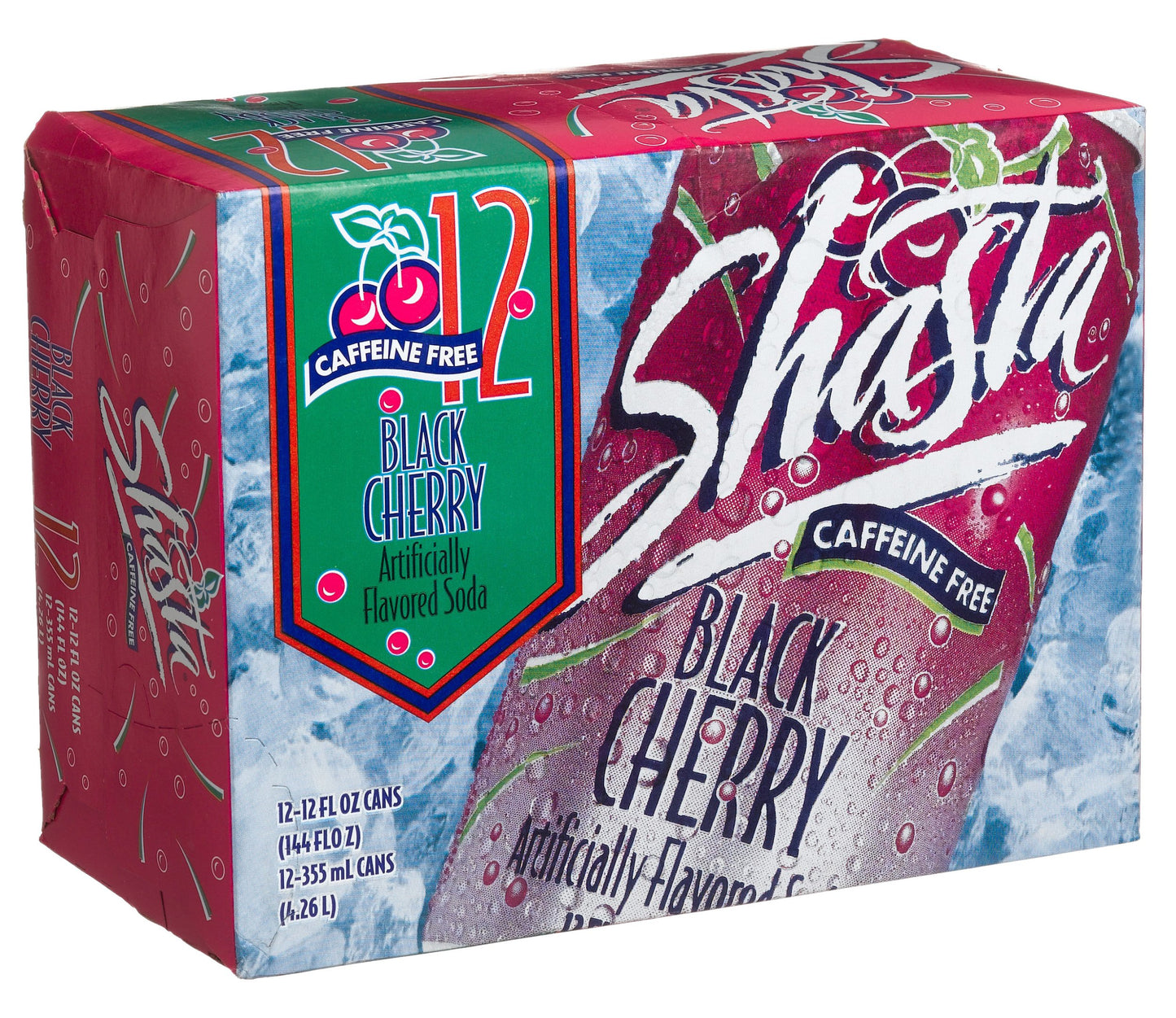 Shasta Black Cherry Soda | Bold, Fruity Cherry Flavor | Caffeine-Free Soft Drink | 12-Pack of 12oz Cans | Crisp, Bubbly Refreshment with a Sweet Kick