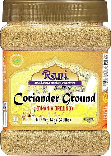 Rani Coriander Ground Powder (Indian Dhania) Spice 14oz (400g) PET Jar ~ All Natural | Salt-Free | Vegan | No Colors | Gluten Friendly | NON-GMO |