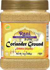 Rani Coriander Ground Powder (Indian Dhania) Spice 14oz (400g) PET Jar ~ All Natural | Salt-Free | Vegan | No Colors | Gluten Friendly | NON-GMO |
