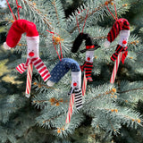 Podzly 12 Pack Snowman Candy Cane Cover Sleeves - Christmas Tree Ornament Toppers for Home, Classroom & Office - Ideal for Holiday Parties & Student