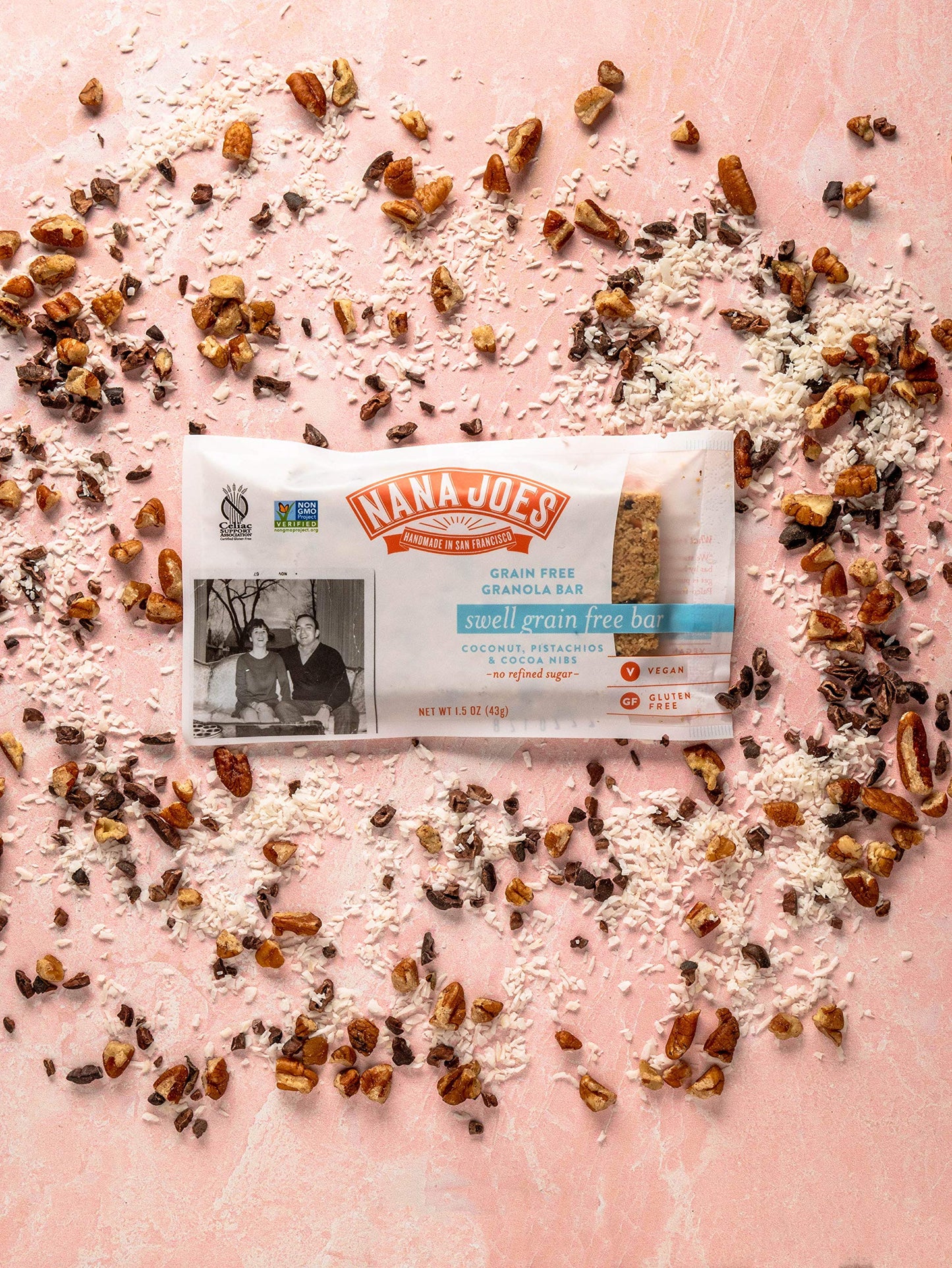 Nana Joes Granola Swell Grain-Free | Coconut, Pistachios | Handmade Gluten-Free, Vegan, Healthy, Plant-Based, Organic, No Refined Sugar, Low Carb |