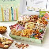 Broadway Basketeers Birthday Gift Basket With Snacks, Candy, & Cookies, Gourmet Food Gifts, Kosher, For Men, Women, Kids & Adults