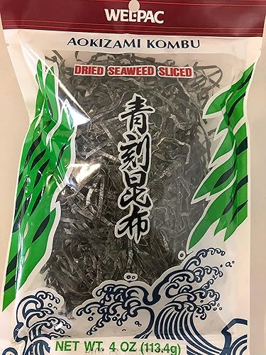 Welpac Aokizami Kombu Dried Sliced Seaweed, 4 Ounce (Pack of 2)