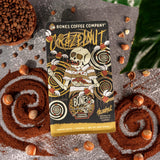 Bones Coffee Company Crazelnut, Hazelnut Flavored Coffee, Medium Roast Low Acid Arabica Beans Compatible with Auto drip and French Press Coffee Maker