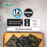 Jayone Roasted and Lightly Salted Seaweed, 0.17 Ounce (Pack of 12)