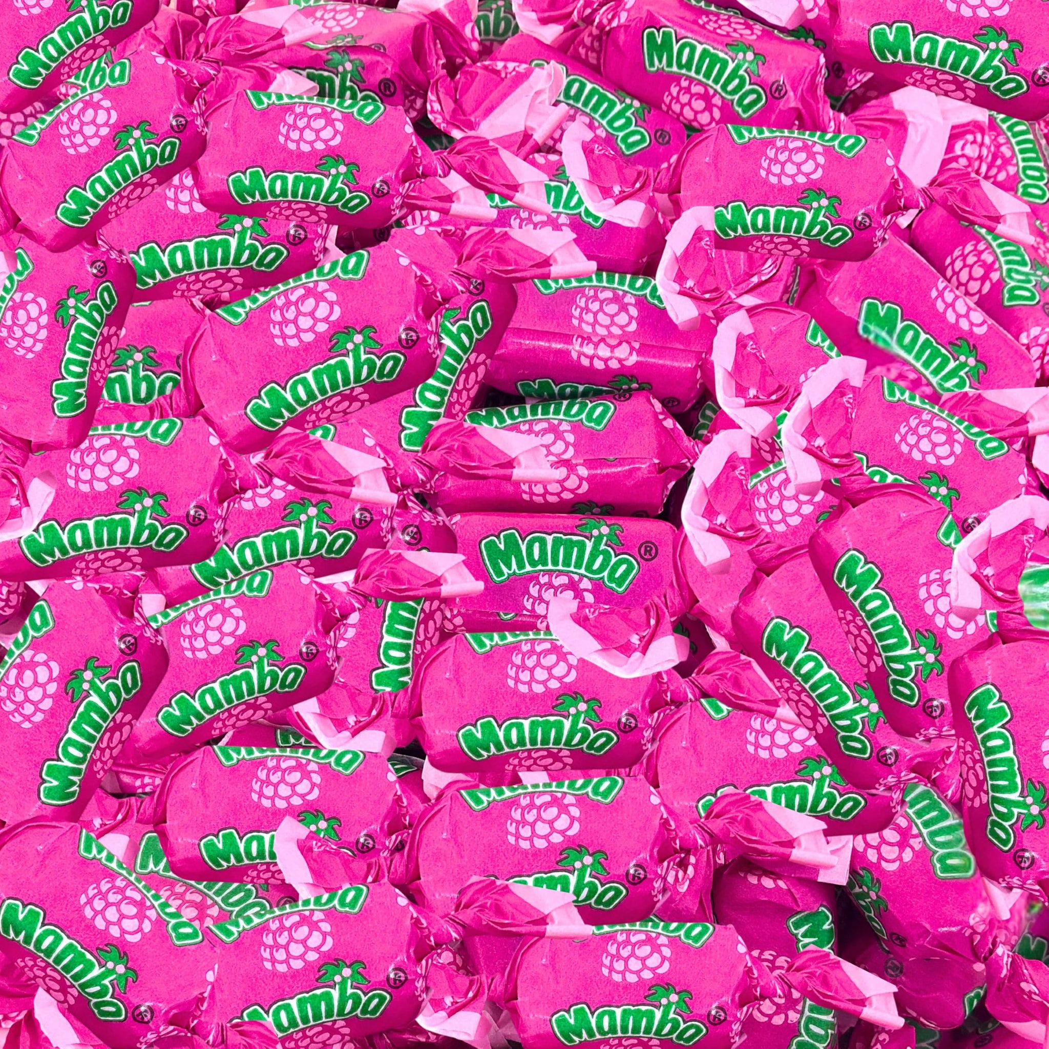 Raspberry Mamba Fruit Chews, 1 Lb. Bag - Individually Wrapped - Juicy Chews Perfect For Holidays, Pinatas, Christmas Stockings, Goody Bags
