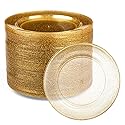 Ilyapa 100 Pack 6 Inch Disposable Dessert Plates, Plastic Clear Party Plate Sets for 100 Guests, Clear Appetizer and Cake Plates 6", Party & Dinner