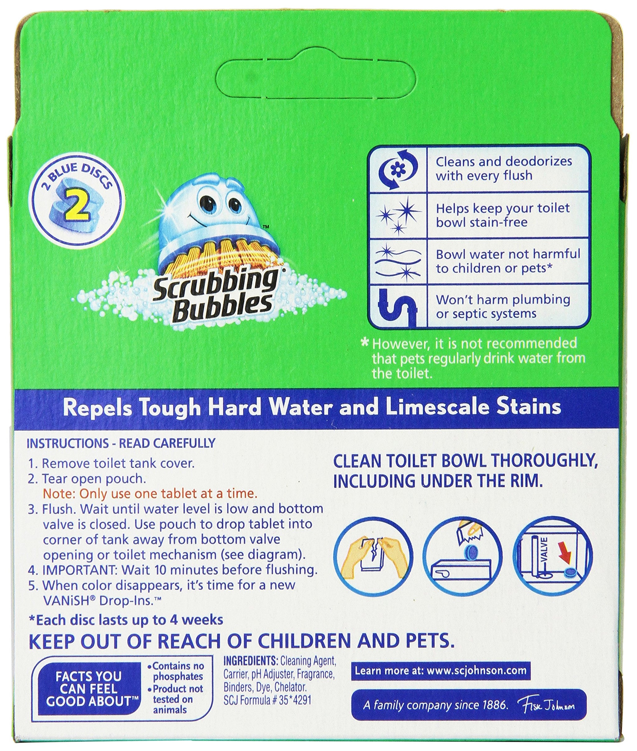 Vanish Drop-Ins Automatic Toilet Bowl Cleaner - Blue, 1.70 Ounce (Pack of 12)