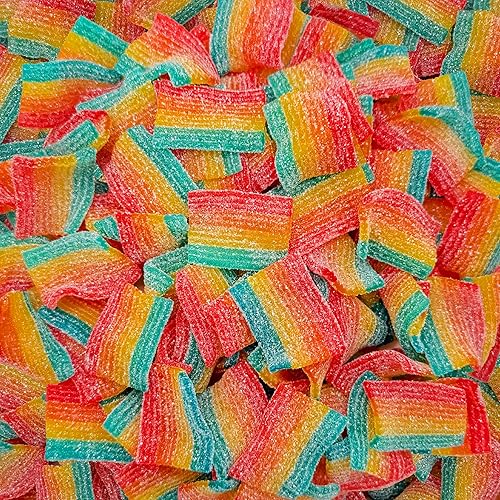 Sour Mini Belts Gummy Candy | 2-Pound Bag | Sugar-Sanded Treats