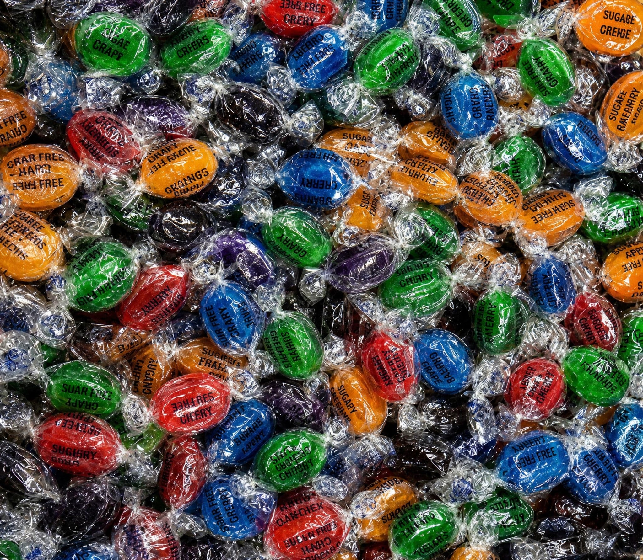 Sugar Free Assorted Fruit Hard Candy Buttons - 1 lb of Fresh Delicious Cherry Orange Lime Blackberry Raspberry Individually Wrapped Candy