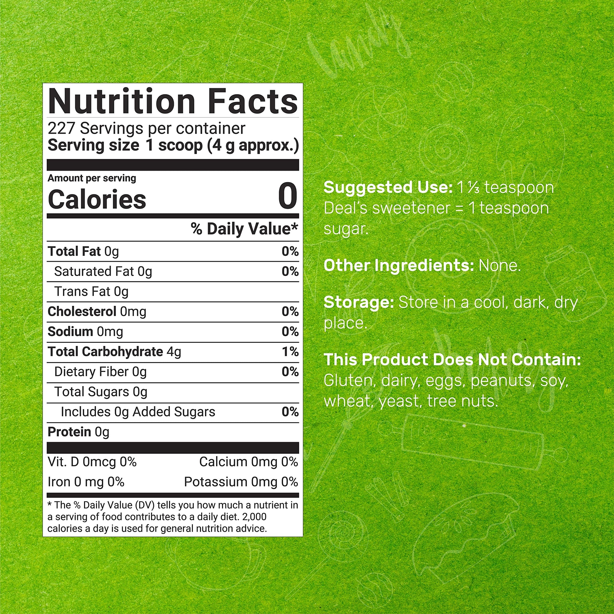 Allulose Sweetener 2 Pounds - Natural Sugar Subsitutes, No Aftertaste - Keto Friendly, Vegan, Zero Net Carb, Zero Calorie, Great for Cooking & Baking