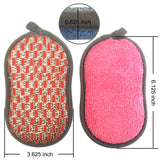 Scrub-it Multi-Purpose Non-Scratch Double-Side Double-Effect Microfiber Scrub Sponges for Kitchen with Heavy Duty Scouring Power - Effortless Cleaning