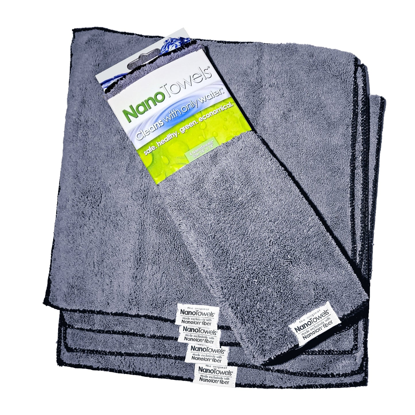 Life Miracle Nano Towels - The Amazing Eco Cloth that Cleans Virtually Any Surface with Only Water. No More Paper Towels Or Toxic Chemicals. 4-Pack