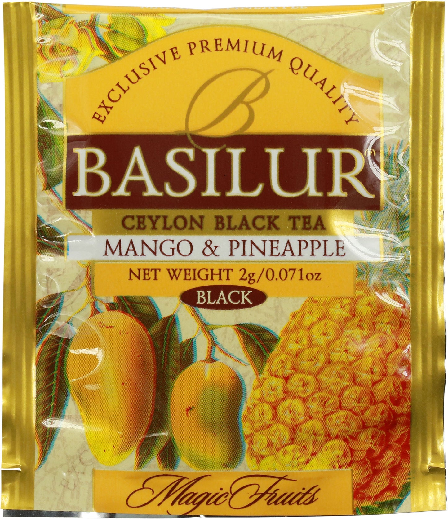 Basilur | Variety Pack Fruit Teas | Magic Fruits Collection | 4 Varities of Fruits teas | 20 Count Foil Enveloped - Pack of 2
