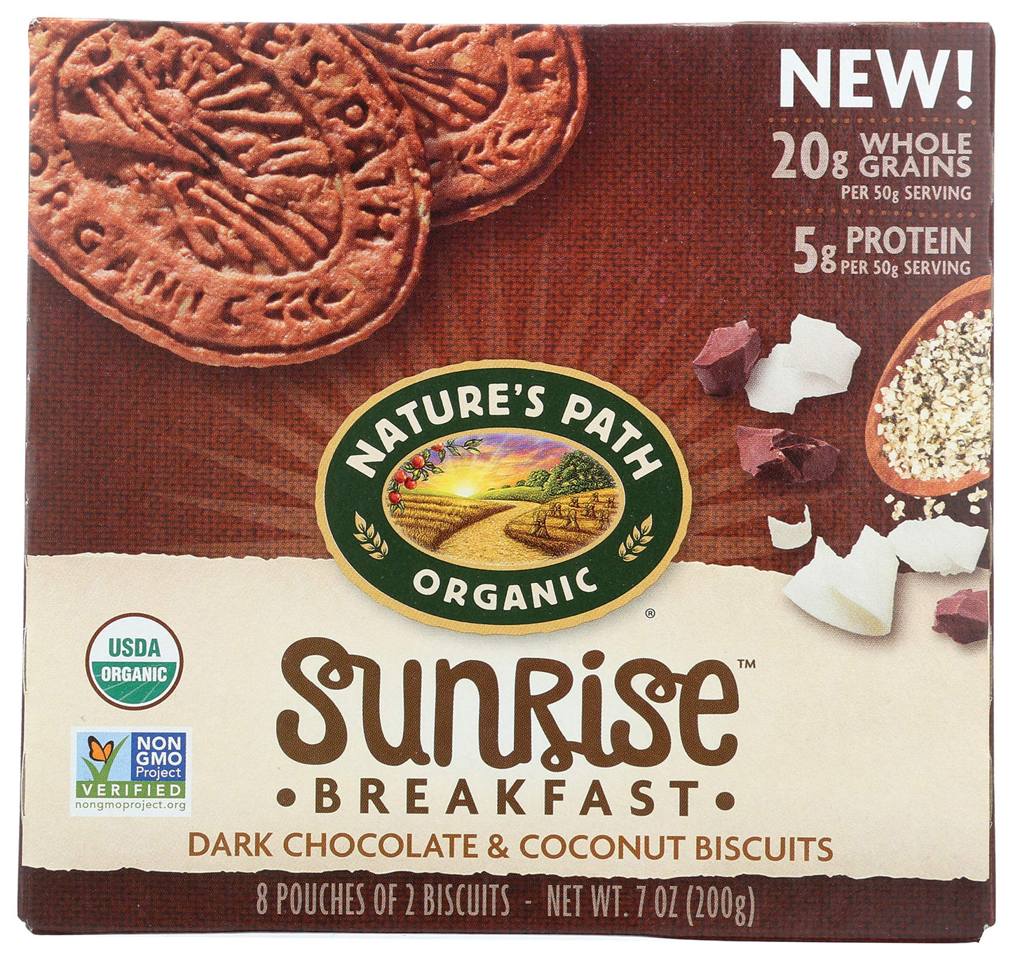 Natures Path Bar breakfast Choco Coconut, 7 oz