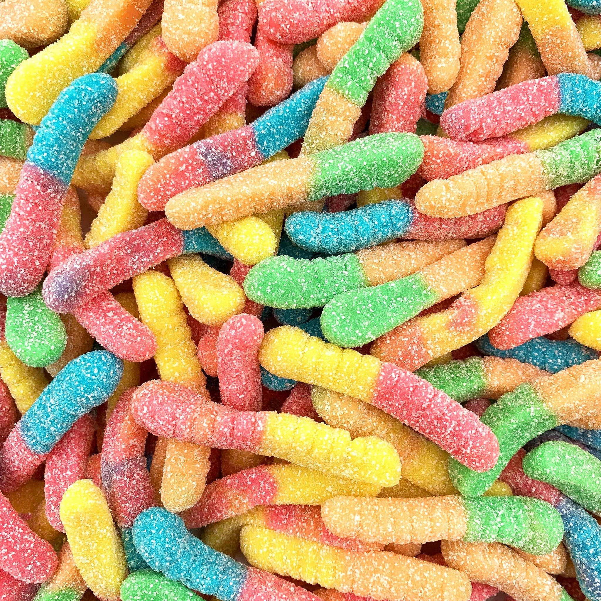 Sour Gummy Worms | 1 Pound Bag of Neon Gummy Worms Candy | Classic Sanded Gummies for Parties, Goodie Bags, Snacking & Candy Buffets | Assorted Fruit