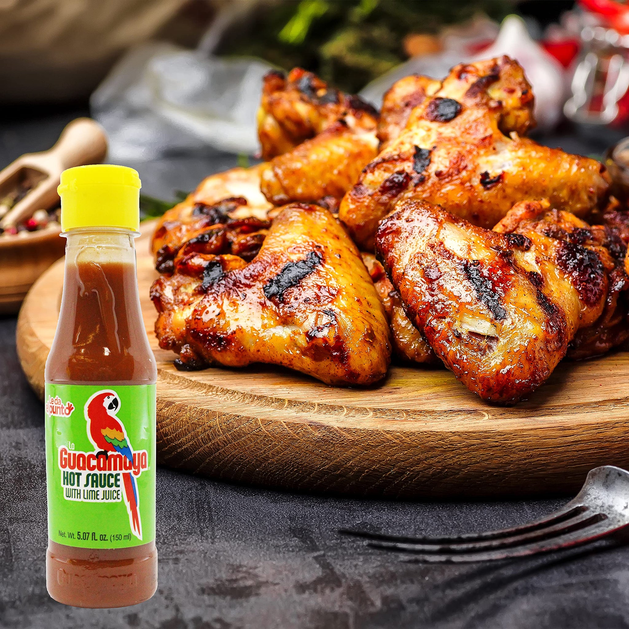 La Guacamaya Hot Sauce with Lime Juice (1 x 5.07 oz. Bottle)