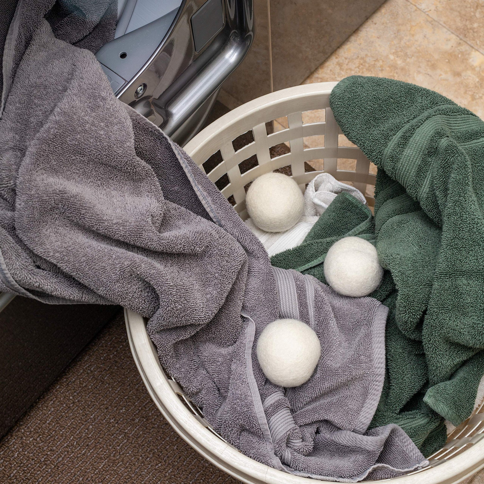 Wool Dryer Balls XL 6-Pack - 100% Pure New Zealand Wool, Ecoigy Natural Fabric Softener, Reduces Wrinkles & Drying Time, Ideal for Essential Oils