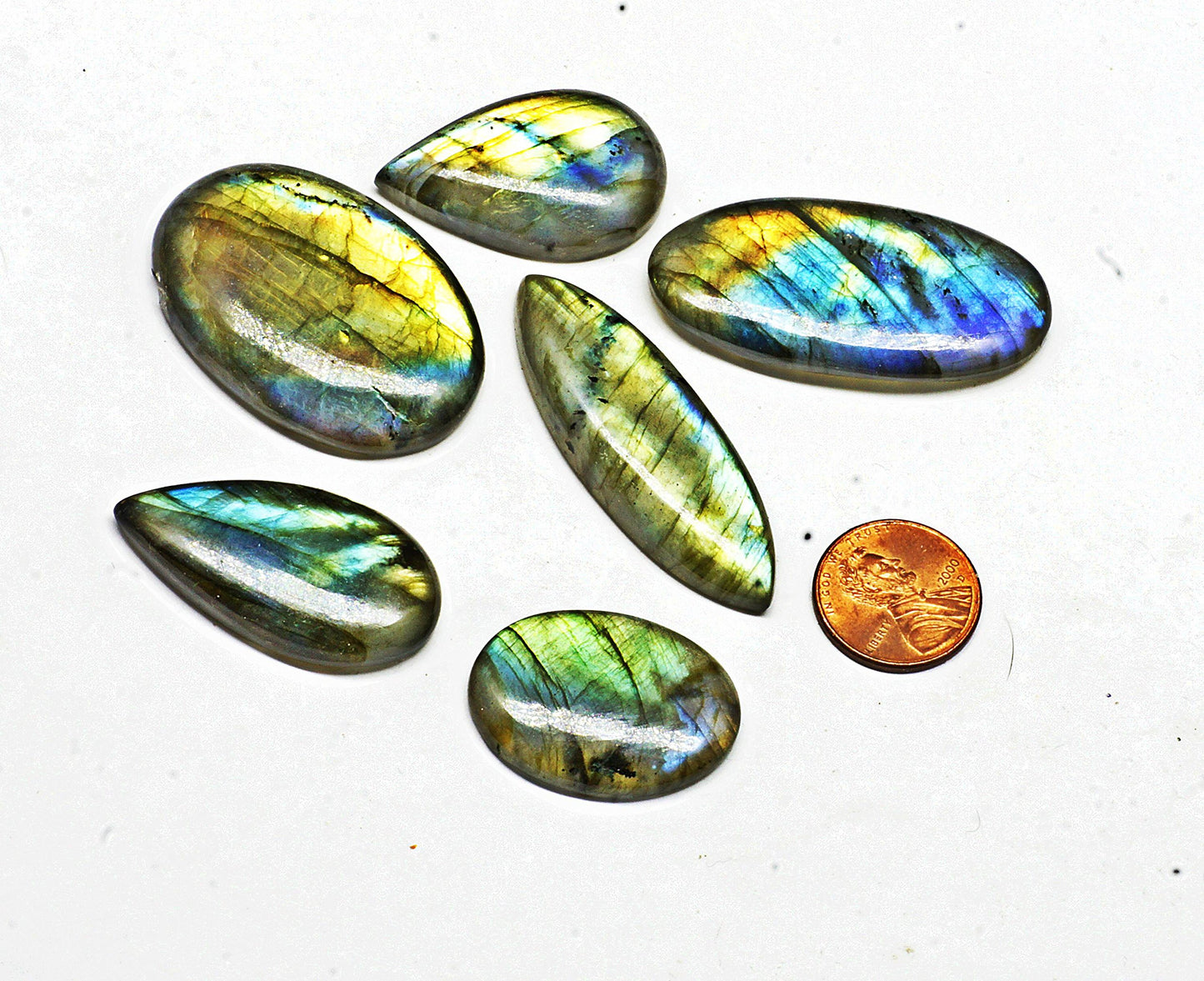 earth 1/4 Kilo Labradorite Cabs Wholesale Lot