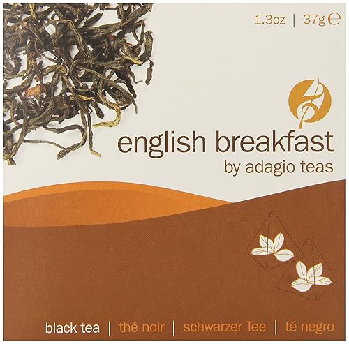 Adagio Teas Gourmet Tea Bags, English Breakfast, 15 Count