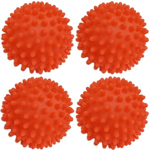 Black Duck Brand Dryer Balls 4 Pack Orange- Reusable Dryer Balls Replace Laundry Drying Fabric Softener and Saves You Money