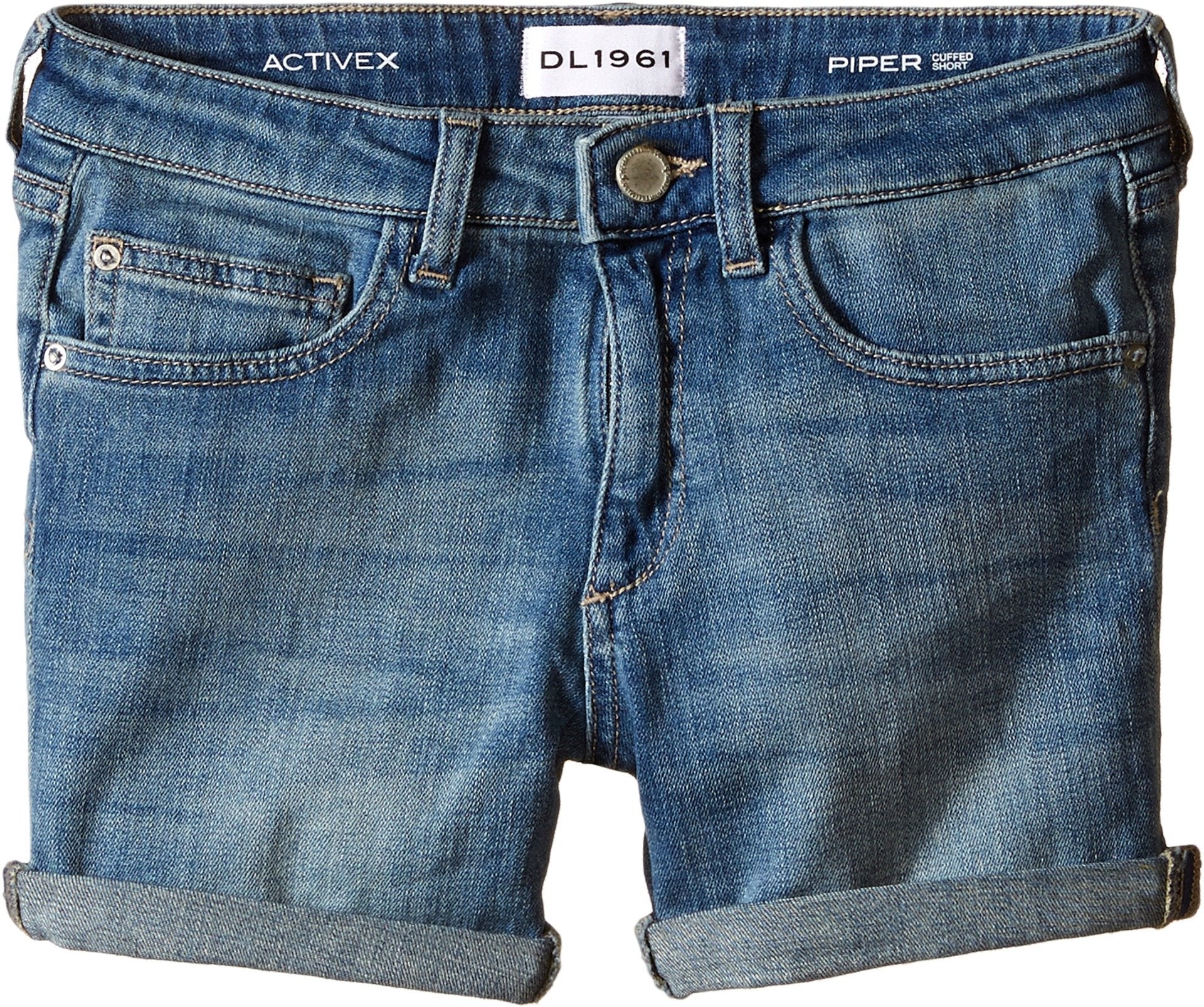 DL1961 Kids Piper Denim Cuffed Shorts in Granola Big Kids Granola Girl's Shorts