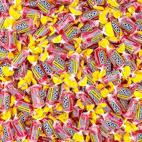 Jolly Racher Cherry Hard Candy, Individually Wrapped, Bulk Candy Bag - 1 Pound (16 oz)