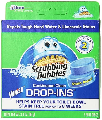 Vanish Drop-Ins Automatic Toilet Bowl Cleaner - Blue, 1.70 Ounce (Pack of 12)