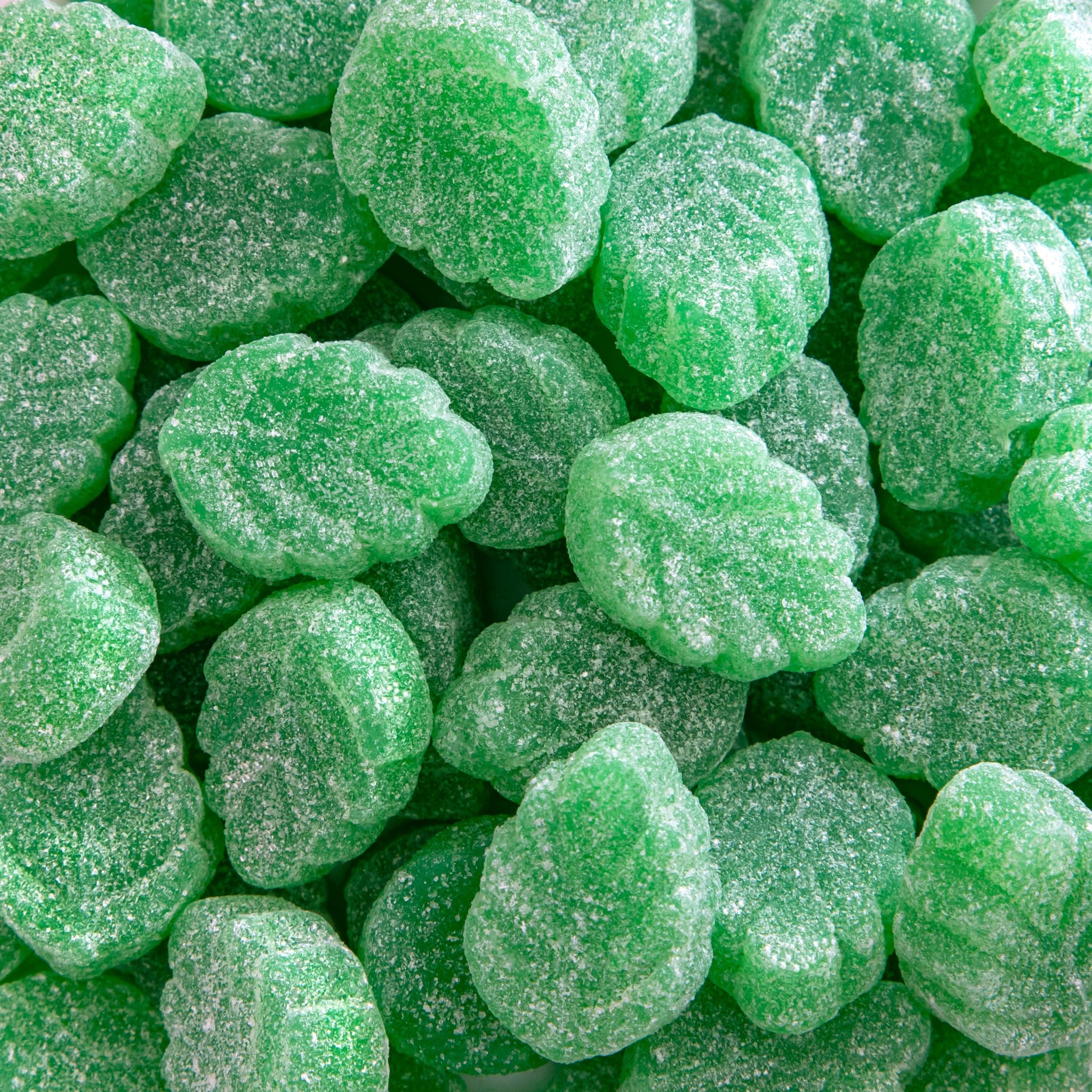 Spearmint Leaves Jelly Candy - 2 Pound Bulk Pack - Classic Spearmint Jelly Candy with Soft Chewy Texture - Leaf Shaped Mint Jellies for Buffets