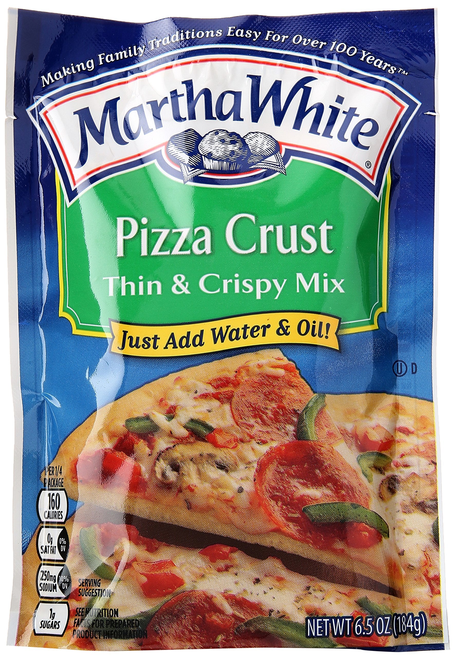 Martha White Thin And Crispy Pizza Crust Mix, 6.5 oz