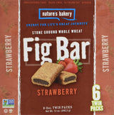 Nature's Bakery Whole Wheat Fig Bar, Strawberry, 6 Count (Pack of 12)